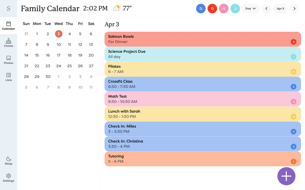 The Skylight Calendar with Plus Plan Skylight Frame